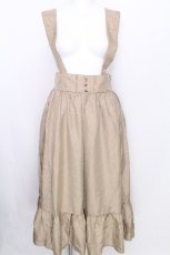 画像1: axes femme / サス付きハイウエストスカート  ベージュ S-26-08-18-054-AX-SK-AS-ZS (1)