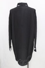 画像2: NieR Clothing / 切替長袖シャツ  黒 S-26-08-18-014-PU-BL-HR-ZS (2)
