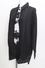 画像3: NieR Clothing / 切替長袖シャツ  黒 S-26-08-18-014-PU-BL-HR-ZS (3)