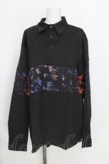 画像1: NieR Clothing / 切替長袖シャツ  黒 S-26-08-18-015-PU-BL-AS-ZS (1)