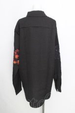 画像2: NieR Clothing / 切替長袖シャツ  黒 S-26-08-18-015-PU-BL-AS-ZS (2)