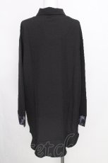 画像2: NieR Clothing / 切替長袖シャツ  黒 S-26-08-18-017-PU-BL-HR-ZS (2)