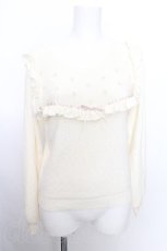 画像1: axes femme / ふりふりニットプルオーバー  オフ S-26-08-18-020-AX-TO-AS-ZS (1)