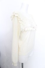 画像3: axes femme / ふりふりニットプルオーバー  オフ S-26-08-18-020-AX-TO-AS-ZS (3)