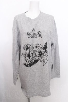 Preview of プリント長袖Tシャツ  グレー