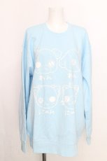 画像1: NieR Clothing / プリントスウェット  サックス S-26-08-18-027-PU-TO-AS-ZS (1)