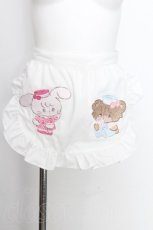 画像1: axes femme kawaii / mikkoコラボ刺繍エプロン  白 S-26-08-21-001-AX-SK-AS-ZS (1)