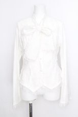 画像1: DimMoire / 荊棘リボンタイブラウス M 白 S-26-08-21-034-PU-OP-HR-ZS (1)