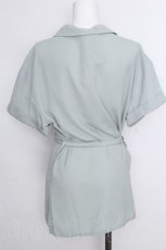 画像2: axes femme / レース使いチュニックブラウス  グリーン S-26-08-21-041-AX-BL-AS-ZS (2)