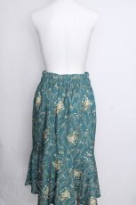 画像2: axes femme POETIQUE / 花柄プリントスカート  グリーン S-26-08-21-047-AX-SK-HR-ZS (2)