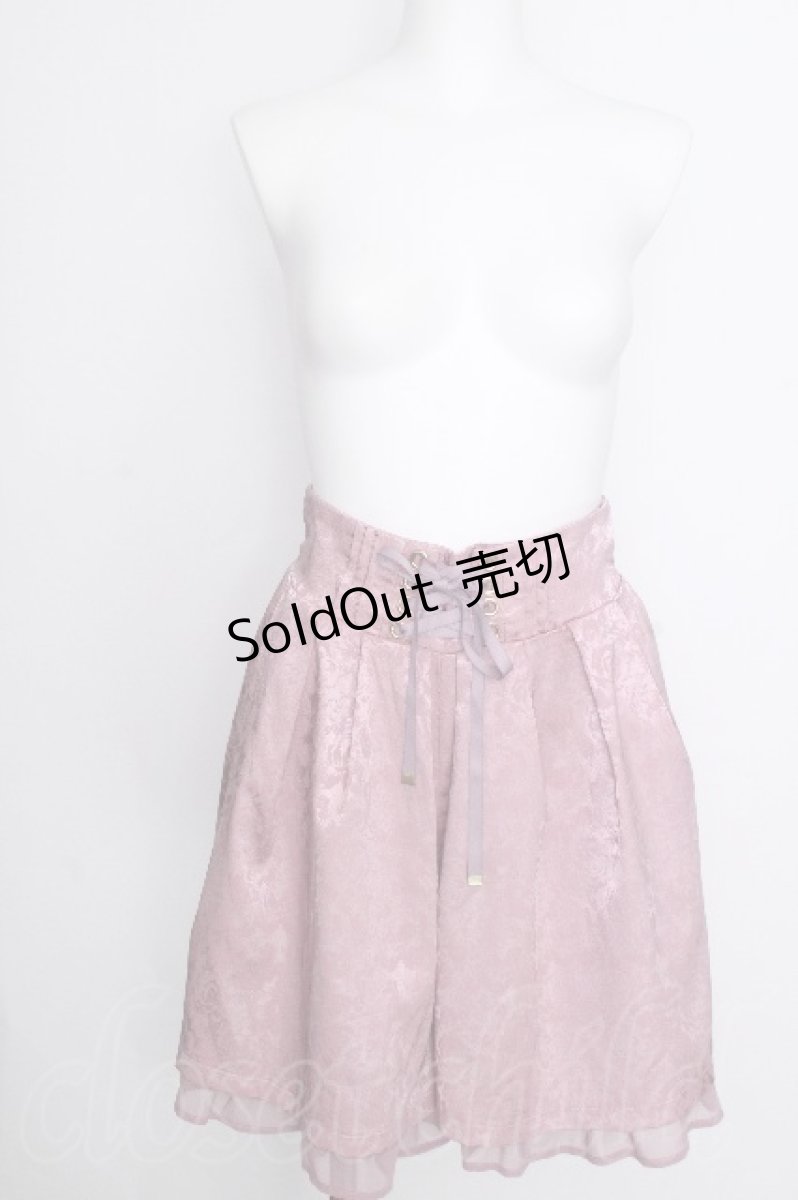 画像1: axes femme / アソート柄編上ショートパンツ  ピンク S-26-08-21-048-AX-PA-AS-ZS (1)