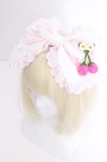 画像1: BABY,THE STARS SHINE BRIGHT / ゆらゆらいちごのStrawberry Gardenカチューシャ  白ｘピンク S-26-08-21-1006-BA-AC-AS-ZS (1)