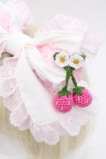 画像3: BABY,THE STARS SHINE BRIGHT / ゆらゆらいちごのStrawberry Gardenカチューシャ  白ｘピンク S-26-08-21-1006-BA-AC-AS-ZS (3)
