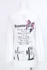 画像2: Banana Fish / プリントTシャツ  白ｘ紫 S-26-08-21-1021-PU-TO-AS-ZS (2)