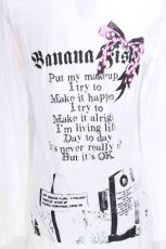 画像4: Banana Fish / プリントTシャツ  白ｘ紫 S-26-08-21-1021-PU-TO-AS-ZS (4)