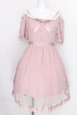 画像1: LIZ LISA / 肩あきセーラーカラーワンピース  ピンク S-26-08-21-009-LO-OP-AS-ZS (1)