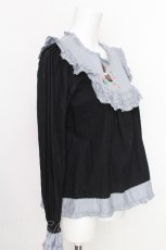 画像3: PINK HOUSE / ハロウィーンワンダーランド刺繍使いブラウス  黒 S-26-08-21-012-LO-BL-HR-ZS (3)
