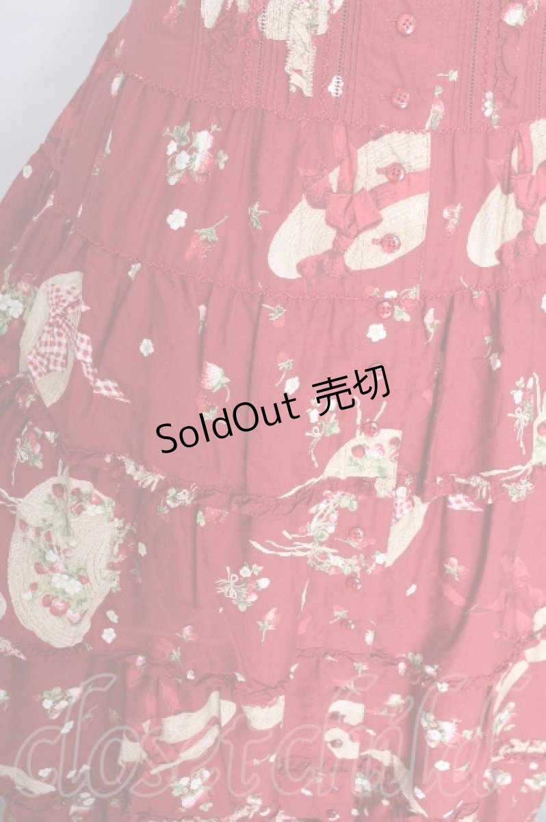 画像5: PINK HOUSE / ストロベリーハットワンピース  赤 S-26-08-21-013-LO-OP-AS-ZS (5)