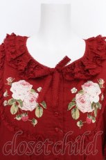 画像4: PINK HOUSE / Berry Rose刺繍入りパッチワーク風ワンピース F 赤 S-26-08-21-014-LO-OP-AS-ZS (4)