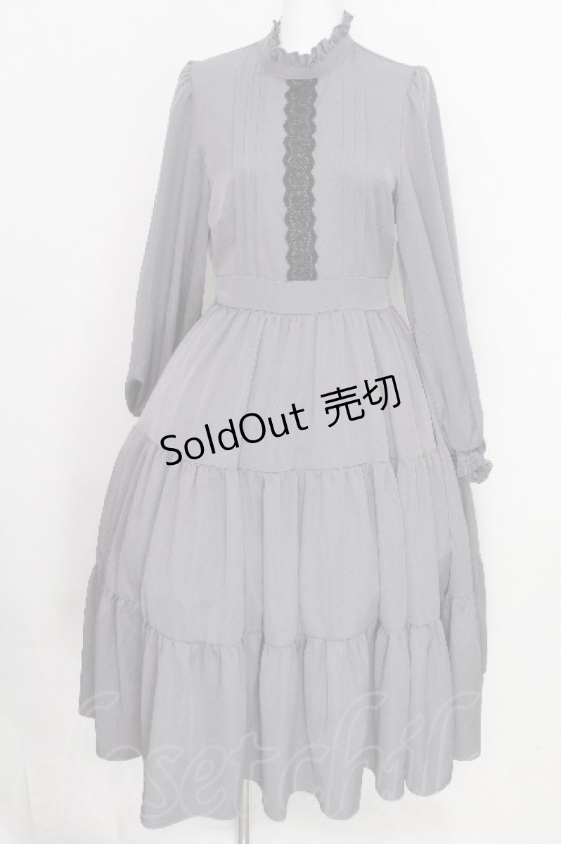 画像1: m petit by misako / AM*レースティアードワンピース  グレー S-26-08-21-017-LO-OP-SZ-ZS (1)