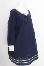 画像3: Innocent World White / セーラーカラーAラインワンピース L 紺 S-26-08-21-022-IW-OP-HR-ZS (3)