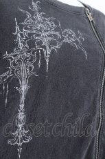 画像2: REFLEM / ジップデザイン加工半袖Tシャツ  グレー S-26-08-22-025-PU-TO-AS-ZS (2)