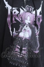 画像2: TRAVAS TOKYO / 「.」コラボイラスト加工ジップパーカー  黒ｘ赤 S-26-08-22-027-PU-JA-AS-ZS (2)