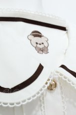 画像5: Amavel / Twinkle Bears セーラーブラウス  白ｘブラウン S-26-08-22-007-CA-BL-HR-ZS (5)