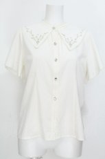 画像1: axes femme POETIQUE / シエルエトワール刺繍襟ブラウス  オフ S-26-08-22-009-AX-BL-HR-ZS (1)