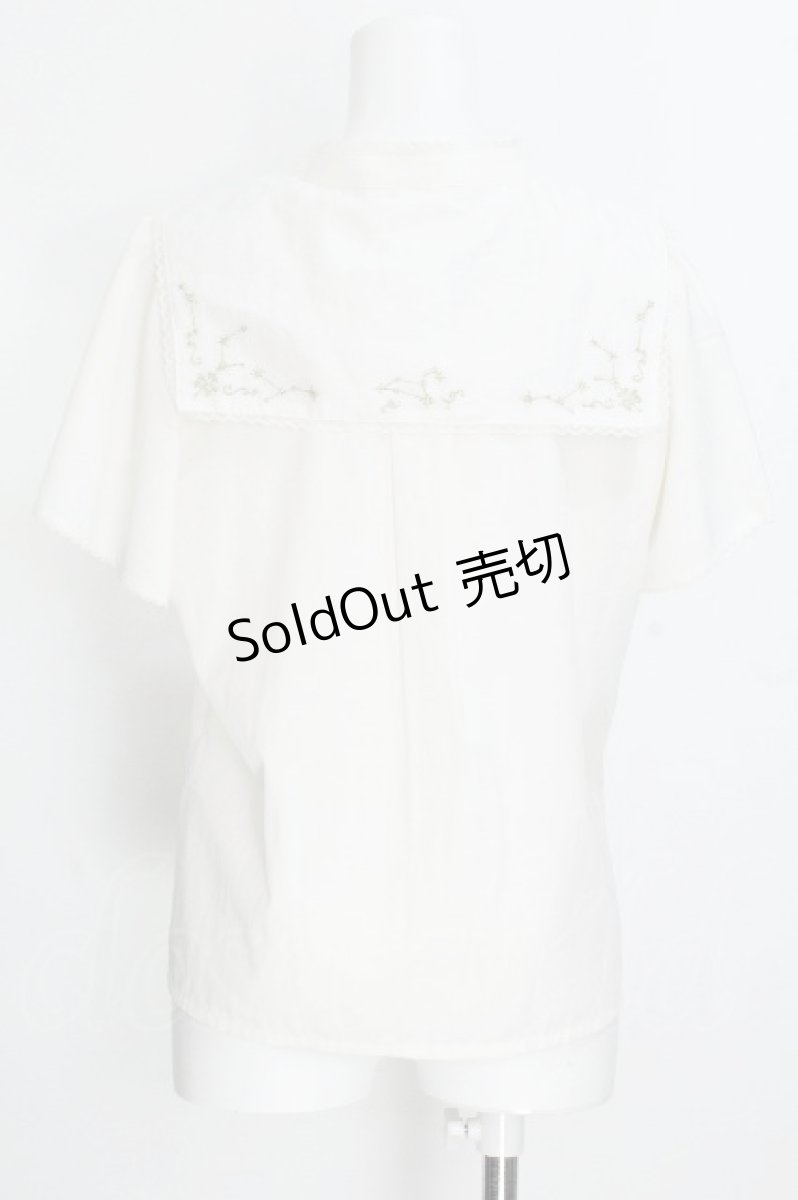 画像3: axes femme POETIQUE / シエルエトワール刺繍襟ブラウス  オフ S-26-08-22-009-AX-BL-HR-ZS (3)