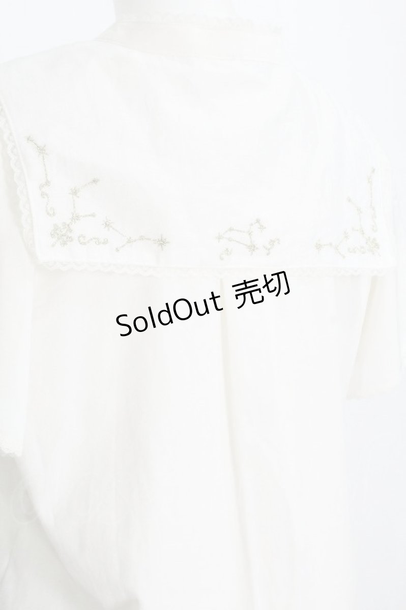 画像4: axes femme POETIQUE / シエルエトワール刺繍襟ブラウス  オフ S-26-08-22-009-AX-BL-HR-ZS (4)