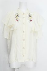 画像1: axes femme / ミックスフルーツ刺繍ブラウス  アイボリー S-26-08-22-010-AX-BL-HR-ZS (1)