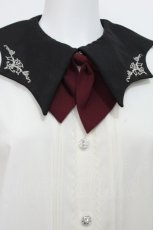 画像5: axes femme POETIQUE / リボン付きコウモリカラーブラウス  オフ S-26-08-22-011-AX-BL-HR-ZS (5)