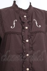 画像4: Deary / 刺繍ブラウス  ブラウン S-26-08-22-016-LO-BL-HR-ZS (4)