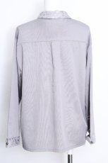 画像3: axes femme / ジャカード切替プリーツシャツ  グレー S-26-08-22-017-AX-BL-HR-ZS (3)