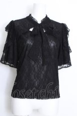 画像1: axes femme / 総レースカットアウトトップス  黒 S-26-08-22-019-AX-TO-HR-ZS (1)