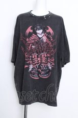 画像1: TRAVAS TOKYO / ピアス付イラスト加工半袖Tシャツ  グレーｘ赤 S-26-08-22-023-PU-TO-AS-ZS (1)