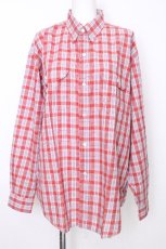 画像1: Karl Helmut / チェック長袖シャツ  赤ｘサックス S-26-08-23-037-EL-BL-HR-ZS (1)