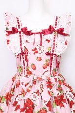 画像3: BABY,THE STARS SHINE BRIGHT / Love’s Strawberry Afternoon Tea柄 ジャンパースカートII  ピンク S-26-08-23-058-BA-OP-AS-ZS (3)