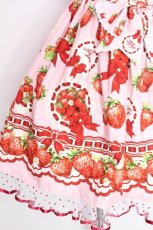 画像4: BABY,THE STARS SHINE BRIGHT / Love’s Strawberry Afternoon Tea柄 ジャンパースカートII  ピンク S-26-08-23-058-BA-OP-AS-ZS (4)