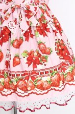画像5: BABY,THE STARS SHINE BRIGHT / Love’s Strawberry Afternoon Tea柄 ジャンパースカートII  ピンク S-26-08-23-058-BA-OP-AS-ZS (5)