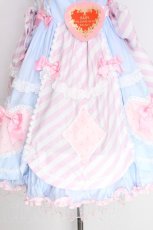 画像5: BABY,THE STARS SHINE BRIGHT / Heart Bunny Parade ストライプジャンパースカート  サックスｘピンク S-26-08-23-059-BA-OP-AS-ZS (5)