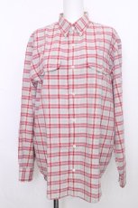 画像1: Karl Helmut / チェック長袖シャツ  赤ｘサックス S-26-08-23-014-EL-BL-HR-ZS (1)