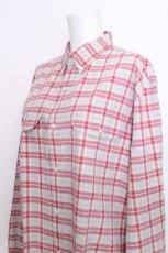 画像3: Karl Helmut / チェック長袖シャツ  赤ｘサックス S-26-08-23-014-EL-BL-HR-ZS (3)