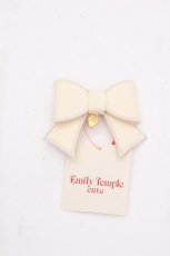 画像1: Emily Temple cute / チャームリボンクリップ  アイボリー S-26-08-24-001-ET-ZA-AS-ZS (1)