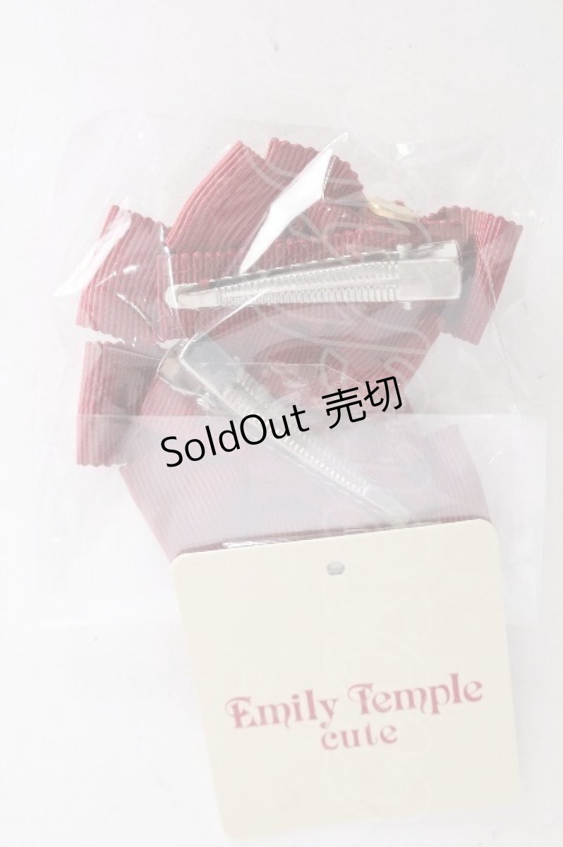 画像2: Emily Temple cute / リボンクリップ  赤 S-26-08-24-005-ET-ZA-AS-ZS (2)