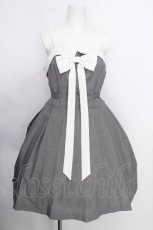 画像1: MILK / Ribbon Noirドレス  グレー S-26-08-24-032-ML-OP-AS-ZS (1)