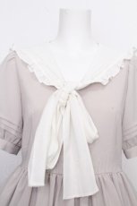 画像4: MILK / ミディカラー半袖ドレス  ミルクティー S-26-08-24-035-ML-OP-AS-ZS (4)