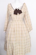 画像1: axes femme POETIQUE / パペトゥリー刺繍ワンピース  ベージュ S-26-08-24-042-AX-OP-AS-ZS (1)