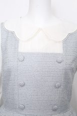 画像4: Emily Temple cute / Sugar Tweedワンピース  サックス S-26-08-24-044-ET-OP-AS-ZS (4)